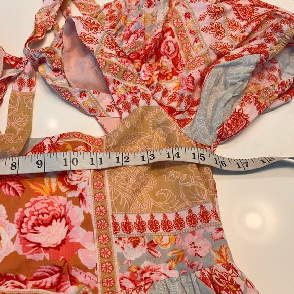 NEW Jacquie the Label Floral Patchwork Puff Sleeve Mini Dress Sz small - Picture 4 of 9